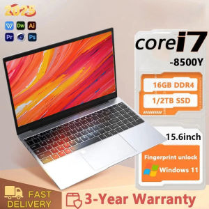 15.6 inch Portable i7 Laptop Fingerprint Unlock Notebook 16GB 1TB Windows 11 Gaming Laptops Computer Intel Core i7-8500Y Notebook PC