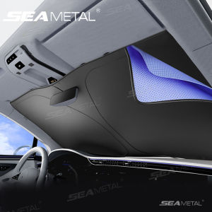 SEAMETAL Car Windshield Sun Shade Cover Foldable Thicken Black Glue Coating Sunshade Front Window UV Refletive Protection Cover