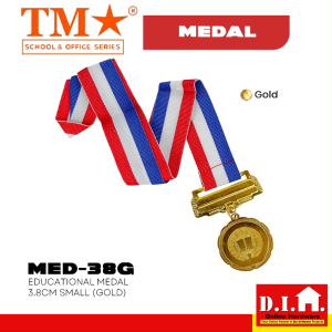 Do It Home TM Educational Medal 3.8cm Gold MED-38G
