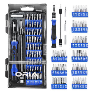 Brifit Precision Screwdriver Kit 60 in 1 with 56 Bits Screwdriver Set Magnetic Driver Kit with Flexible Shaft Extension Rod for Mobile Phone Smartphone Game Console Tablet PC