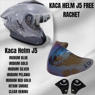 KACA HELM MLA J5 ST15 RR15 FREE RACHET DUDUKAN