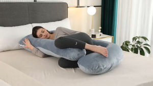 1.8m U-Shape Pregnancy Pillow Full Cotton Breathable for Back Hip Support Removable Cover