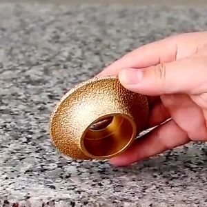 Roda Gerinda Diamond 10mm / Mata Pinggul Bevel Granit Bullnose Emas Roda Gerinda Diamond French-side