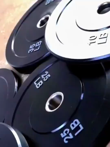 【COD】Olympic Dumbbell Plates Rubber Coated Plates Olympic Bar Weight Rubber Plates 10CM/15CM/25CM/35CM/45CM/55CM Weight Plates Anti-Rust for Strength Training Home Gym
