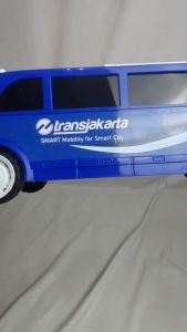 Transjakarta Articulated Bus Bis Gandeng Tempel Mainan Anak Friction Toy