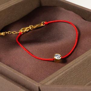 สร้อยข้อมือไททาเนียม สร้อยข้อมือรุ่นใหม่ สายรัดข้อมือสีแดง ลูกปัดกลมเล็ก ทองแดง ทองแดงผสม เครื่องประดับแฟชั่นสำหรับผู้หญิง