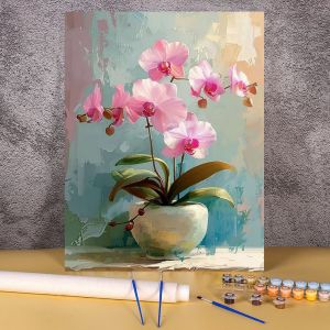 Acrylic Paint Painting By Numbers Figure Oil Paint For Adult Orchid Flower Coloring By Number Brushes can also be purchased sep