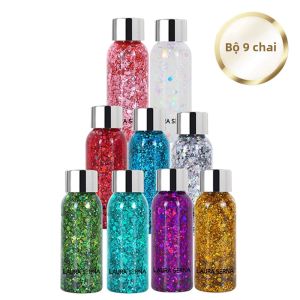 9 Bộ Trang Điểm Lấp Lánh Mặt & Cơ Thể Chun Kim Sa Lấp Lánh Gel Đựng Mỹ Phẩm Lấp Lánh Cho Lễ Hội Trang Trí Tóc & Cơ Thể Không Độc Hại Dễ Dàng Làm Sạch
