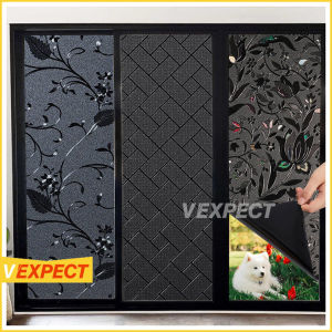 Blackout Window Sticker Film Total Blackout Frosted Glass Sticker Privacy Window Film Sticker Window Tinted Glass Sticker