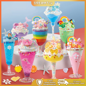 DREAMToy DIY lem krim Icecream/Clay Making kit/Anak Edukasi Mainan Simulasi cangkir makanan penutup cangkir es krim mainan buatan tangan