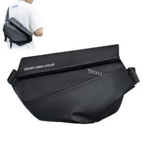 Waterproof Sling Crossbody Bag Magnetic Buckle Portable Travel Bag Trendy Street Style Commuter Chest Bag