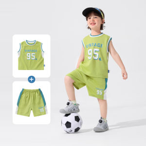 Boys Sports Uniform Set Quick Dry Thin Summer Clothes T-Shirt And Pants Baby Kids Clothing Casual Cotton Blend Fabric