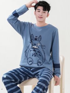 Teen Boy Cartoon Totoro Long-sleeve Pajamas