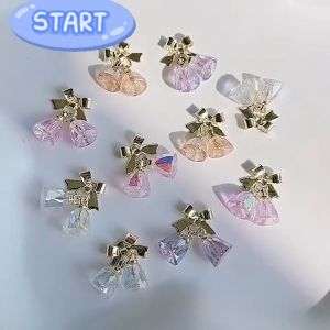 Dekorasi Kuku Unik: 2pcs Aksesori Lonceng & Kuku Kristal