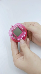 【COD】Transparent Peach Heart Electronic Pet Machine Cat and Dog Childrens Puzzle Toy Game Machine