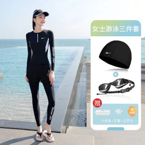 Conservative Wetsuit Womens Two-Piece One-Piece Long Sleeve Long Pants 2025 New Style Surfing Swimwear Ladies Swimming Suit