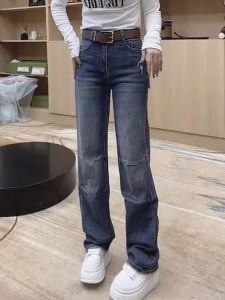 High Waist Straight Leg Skinny Jeans Womens Loose Fit Versatile Slimming Wide Leg Pants for Pear Shaped Body Autumn New Style