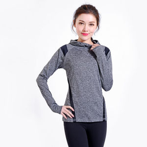 เสื้อคลุมโยคะสำหรับผู้หญิง ฤดูใบไม้ผลิและฤดูร้อน แห้งเร็ว ซิป แขนยาว เสื้อกั๊ก ออกกำลังกาย วิ่ง ใส่สบาย ระบายอากาศได้ดี