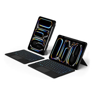 AJIUYU | AJIUYU Keyboard For New iPad Pro 11 Inch (M5) 2025 A3357 iPad Pro 11 M4 2024 Case Magic Smart Keyboard Cover TouchPad Backlight