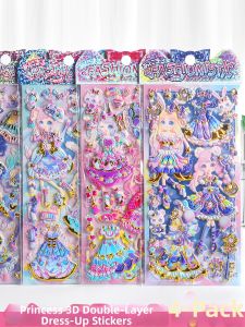 QIFUXING | Lovely Magic Girl 3D Layered Dress Up Stickers