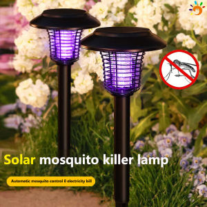 Solar Mosquito Killer Light With 2Mode Outdoor Waterproof Garden Yard Insect Trap Mosquito Zapper
