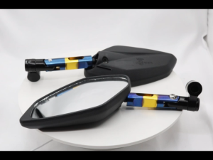 Universal side Mirror 2Tone short Stem Cnc pair