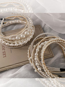 Ngọc Trai kim loại hairband cho phụ nữ tính khí phong cách Hàn Quốc Headband thời trang cô gái Phụ kiện tóc