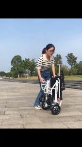 Premium Foldable Mobility Walker & Rollator with Adjustable Handles Large Wheels and Lightweight Design – Ideal for Seniors and Mobility Assistance Hybrid with Wheelchair Features