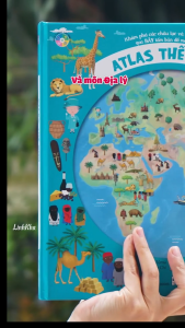 Sách Atlas thế giới - Lật mở tương tác khám phá các châu lục và đại dương cho trẻ từ 6 tuổi - Đinh Tị Books