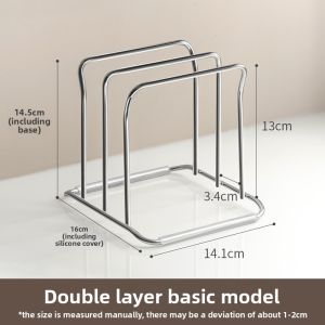 LANJIAOLUO | Stainless Steel Kitchen Storage Rack for Cutting Boards and Pots