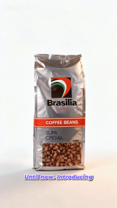 Carton Deal - Brasilia Coffee Beans Espresso Supa Crema 500g x 8 units Roasted Whole Arabica Coffee Beans