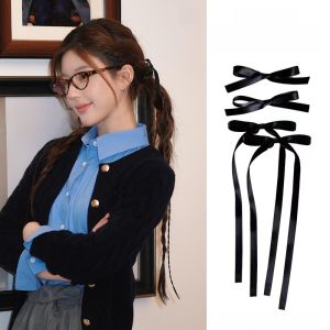 สีดำ กิ๊บติดผมปมผีเสื้อ หวาน เครื่องประดับผมหางคู่สําหรับผู้หญิง ฤดูใบไม้ร่วง ฤดูหนาว ตกแต่งผมสด สไตล์เกาหลี