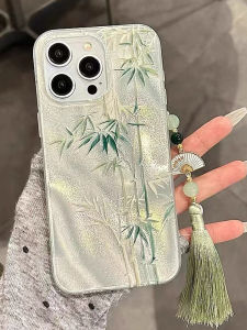 Green Bamboo Chain Design Phone Case for Realme 13 pro GT Master Edition Protection Cover Compatible with Various Models