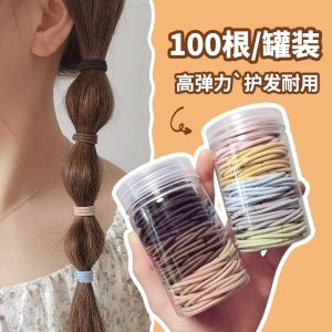Simple Korean Style Hair Ties for Women No Pulling No Trace Elastic Hair Bands Breathable Fine Hair Rings Elegant Girl Hair Accessories