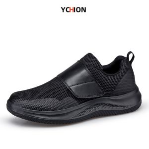 YCHION Loose Breathable Men Orthopedics Wide Feet Swollen Walking Casual Shoes Thumb Eversion Adjusting Soft Comfortable Diabetic Man Shoes Big Size 45 46 47 48