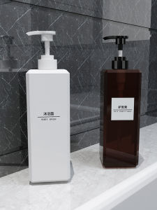 Large Capacity 1000/800ml Hotel Bathhouse Shampoo Shower Gel Press Dispenser Bottle Hair Conditioner Replacement Bottle