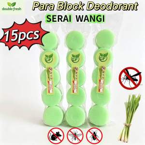 ParaBlock/Toilet Block/Para Block Deodorant Serai Wangi/Natural Citrus Scent - Mosquito & Rodent Repellent - Bathroom Use - Green Color - 5 Attributes - Bathroom Scene