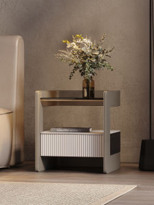 IDEA SPACE | Italian Minimalist Luxe Nightstand 30cm