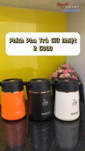 Phích Pha Trà Giữ Nhiệt 2GOOD B13 (1L) Giữ Nóng - Lạnh 24h Lõi Men Sứ - Hàng Chính Hãng