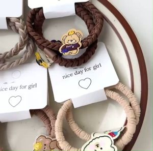 หนังยางมัดผมเส้นใหญ่แบบถัก มัดเน้นไม่กินผม พร้อมส่งในไทย