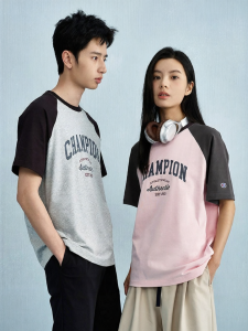 Champion | Áo Thun Cotton 100% Phong Cách Retro