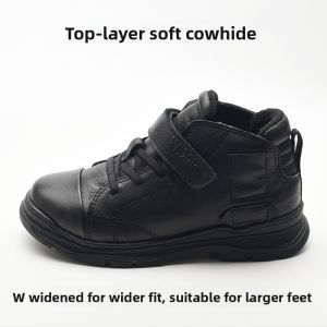 koraro no hana | New Winter Warm Leather Soft Sole Boots Insulated For Children Teenagers