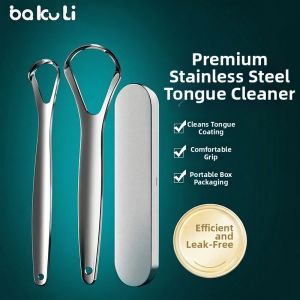 BAKULI | Stainless Steel Tongue Cleaner Scraper Breath Freshener Tool