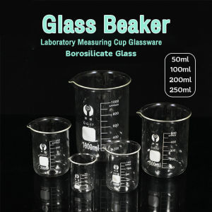 Glass Beaker Laboratory Measuring Cup Glassware For School Lab Glass Beaker Scales 50ml/100ml/200ml/250ml