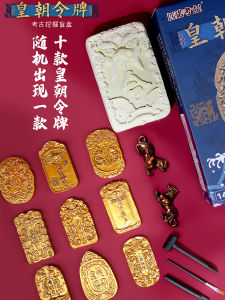 โทเค็นกล่องขุดโบราณคดีแบบตาบอดเหรียญรอยัลโกลด์แบบไม่ต้องตายสำหรับเด็กและเด็กผู้ชายขุดดินเพื่อหาสมบัติของปินโนเจิ้ง