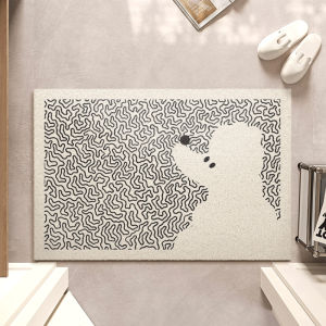 Cartoon Entry Door PVC Loop Floor Mat Foyer Abrasion Resistant Stain-Resistant Non Slip Foot Mat Hallway Entrance Easy to Handle Carpet Mat