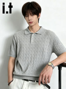 izzue | Retro Style Seagull Collar Polo Shirt Slim Breathable