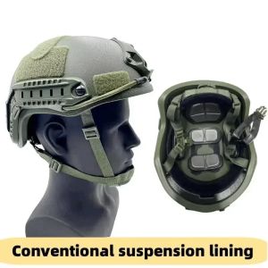 High Cut Tactical Helmet Lightweight Durable Head Gear with Wide Vision for Outdoor Sports & Role Play