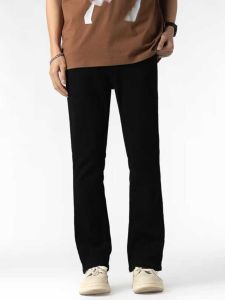 Summer Cleanfit Mens Straight Leg Jeans Workwear Pants Black High Street Vibe Loose Micro Flared Long Trousers