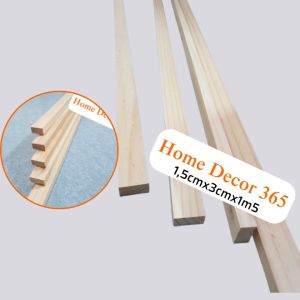 Thanh Nan Gỗ Thông Bào Sẵn Giá Rẻ Dày 15cm x 3cm x Dài 1m5 Gỗ Thông Pallet Xẻ Thanh Dùng Làm Nẹp Chỉ Decor